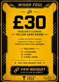 Penelopes Yellow Card Match Day  Bouquet - SMALL