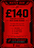 Penelopes Red Card Match Day Bouquet - LARGE