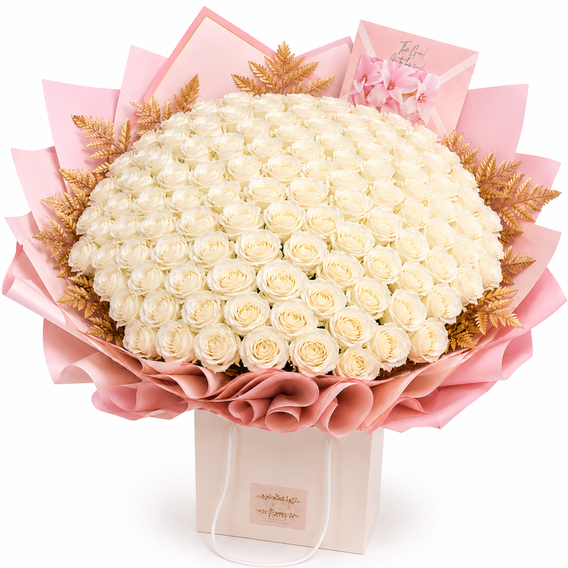 Penelope's white roses - 100