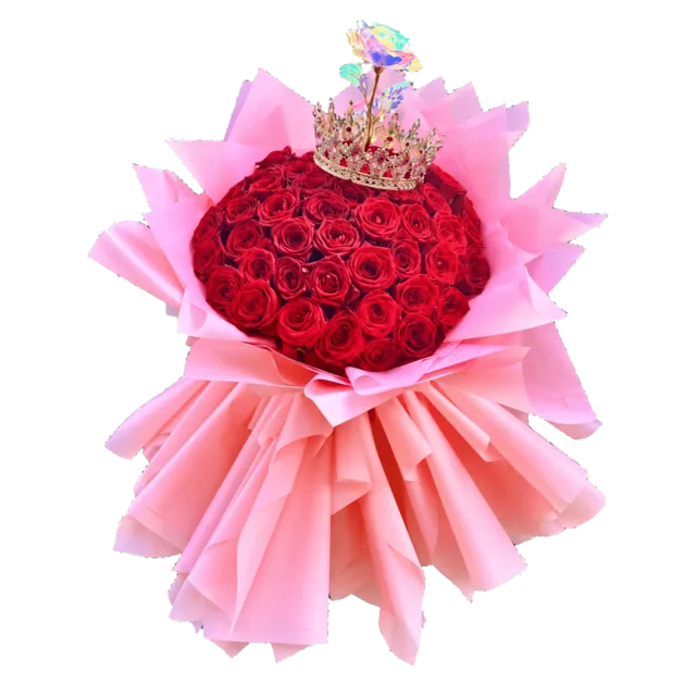 PENELOPES Red Roses bouquet with a crown